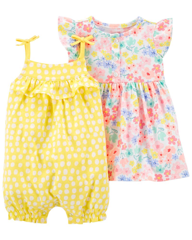 2-Pack Romper & Dress Set, image 1 of 5 slides