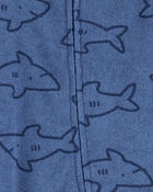 Baby Shark Print 2-Way Zip Terry Sleeper Pyjamas - Navy, image 2 of 3 slides