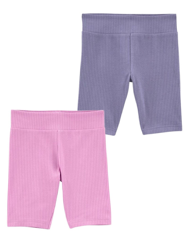 Multi Kid 2 Pack High Rise Ribbed Flyer Bike Shorts Carter s