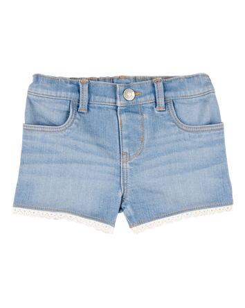 Toddler Iconic Denim Short: Eyelet Hem, 