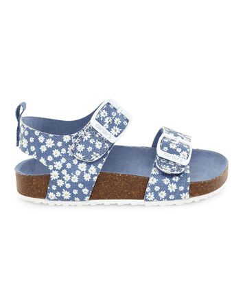 Daisy Buckle Footbed Sandals, 