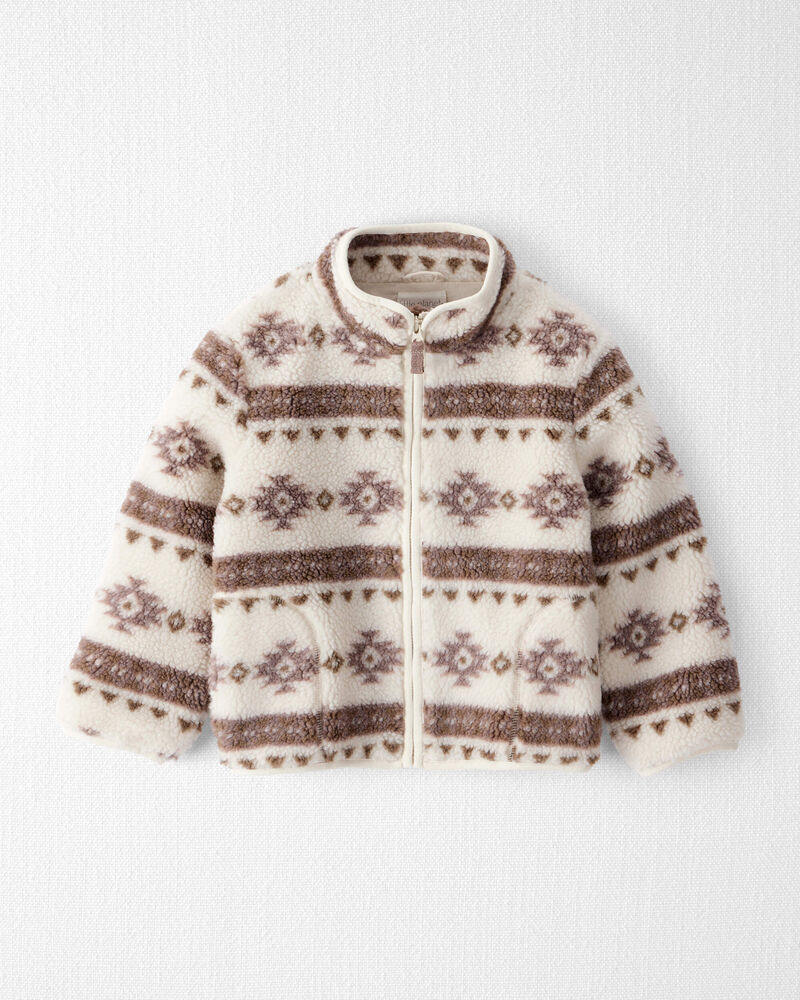 Toddler Recycled Aztec Sherpa Jacket, image 1 of 4 slides