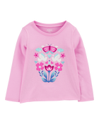 Toddler Butterfly-Print Long-Sleeve Shirt - Pink, image 1 of 3 slides