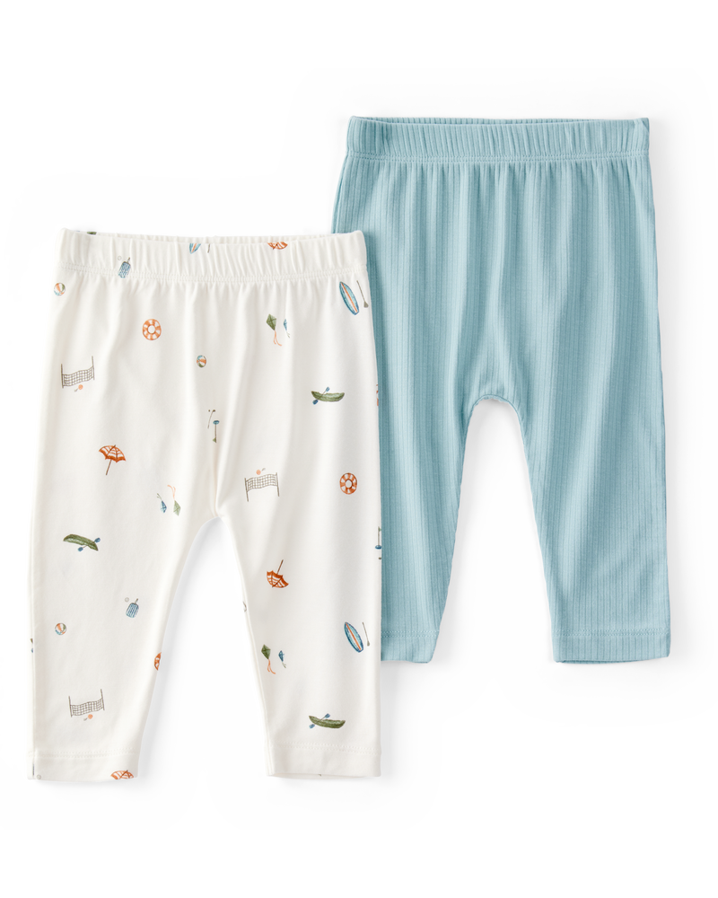 Bébé garçon - Emballage de 2 pantalons à enfiler PurelySoft, image 1 sur 7 diapositives