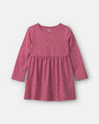 Toddler Girl Polka Dot Long-Sleeve Dress - Pink, image 1 of 4 slides