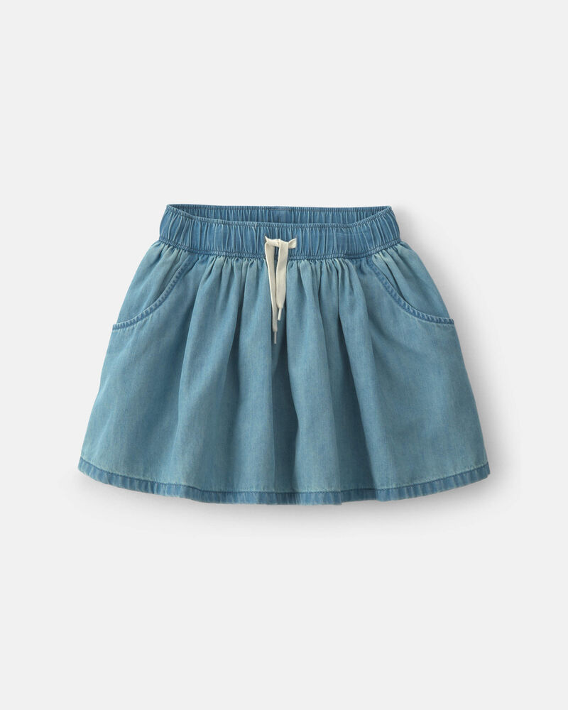 Girls Chambray Denim Skort - Indigo, image 1 of 4 slides