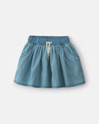 Girls Chambray Denim Skort - Indigo, image 1 of 4 slides