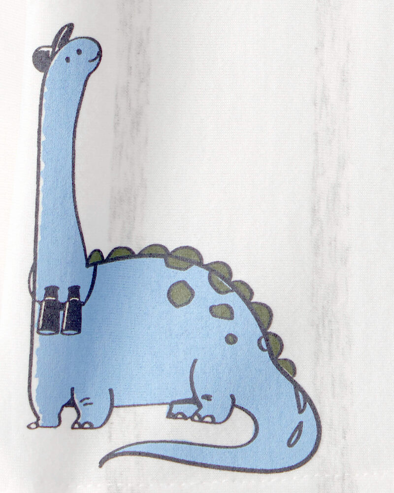 B&eacute;b&eacute; gar&ccedil;on - T-shirt &agrave; imprim&eacute; de dinosaures - Blanc, image 2 sur 2 diapositives