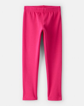 Girls Pull-On Stretch Cozy Leggings - Pink, 