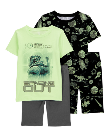 Enfant Pyjama 4 pièces ajusté à motif de l’espace, 