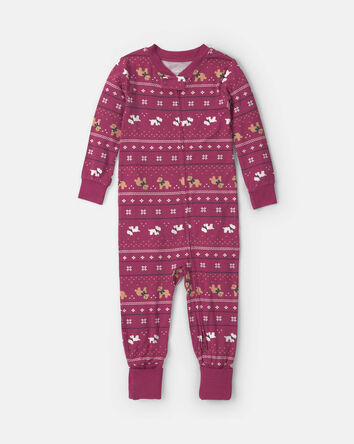 Baby 1-Piece Fair Isle PurelySoft&trade; Snug Fit Pyjama - Burgundy, 