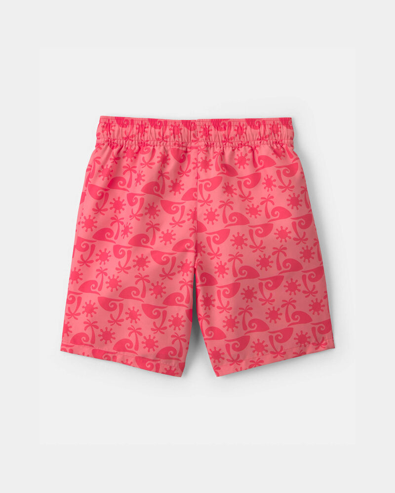 Boys Tropical Swim Trunks - Red, image 4 of 6 slides