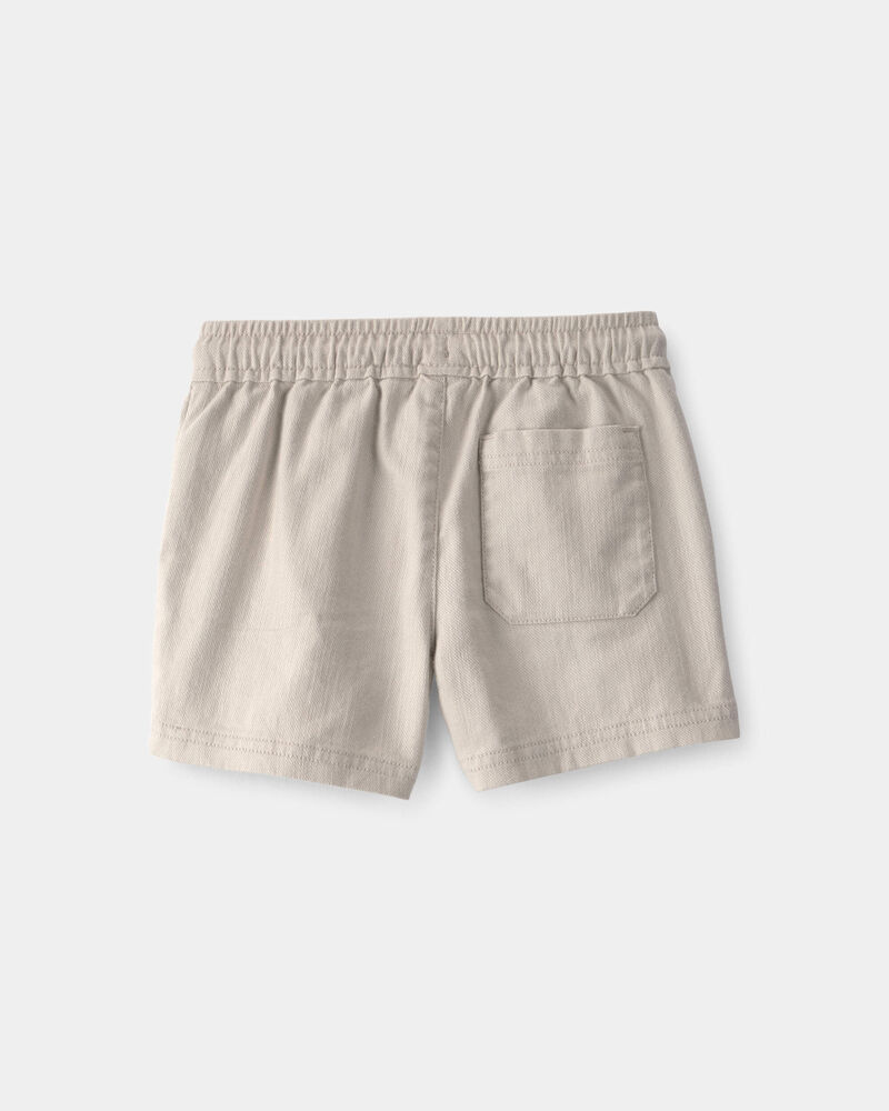 Toddler Boy Twill Shorts - Light Khaki, image 2 of 4 slides