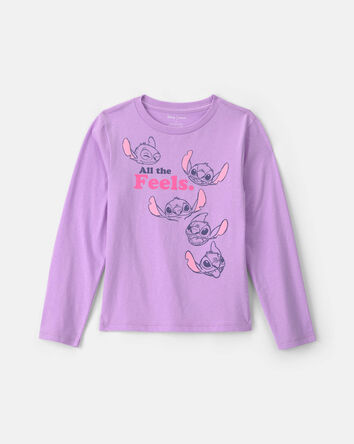 Filles - T-shirt manches longues &agrave; imprim&eacute; Stitch de Disney&copy; &ndash; Mauve, 