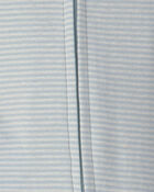 Baby 2-Pack Whale Striped 100% Cotton 2-Way Zip Sleepers - Blue, image 7 of 8 slides