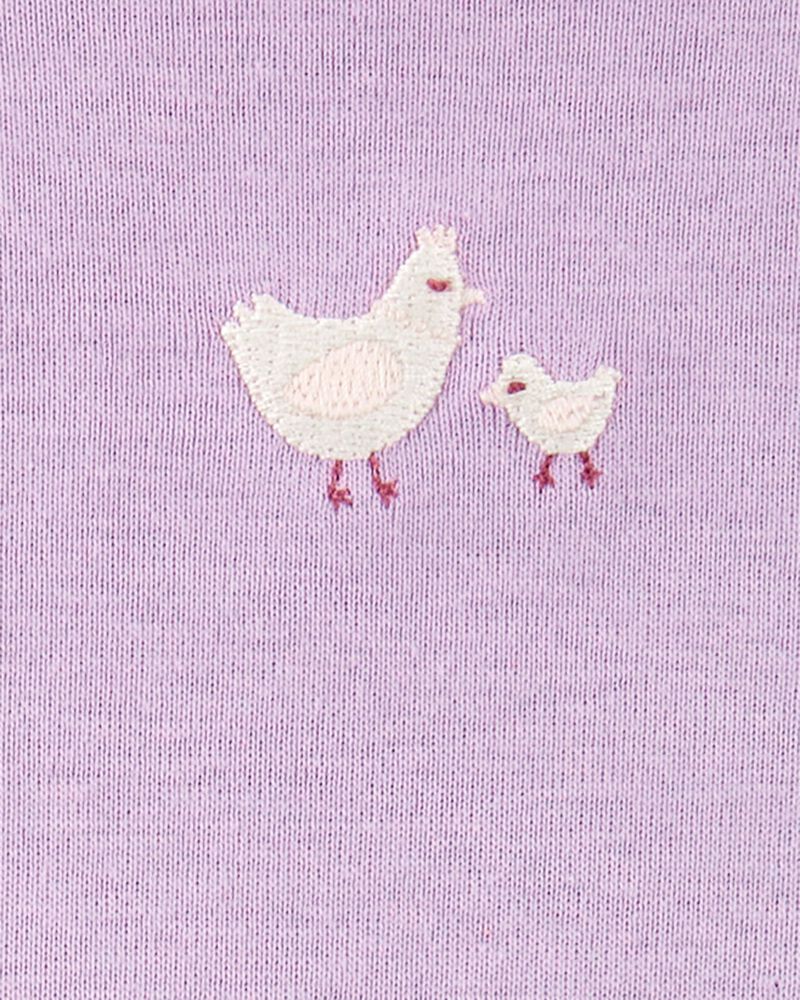 Bébé fille - Emballage multiple de 5 cache-couches à manches courtes à motifs de fleurs, image 3 sur 8 diapositives