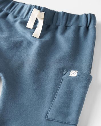 Emballage de 2 pantalons molletonnés en coton biologique, 