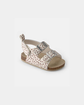Baby Girl Cheetah Sandals - Cream, 