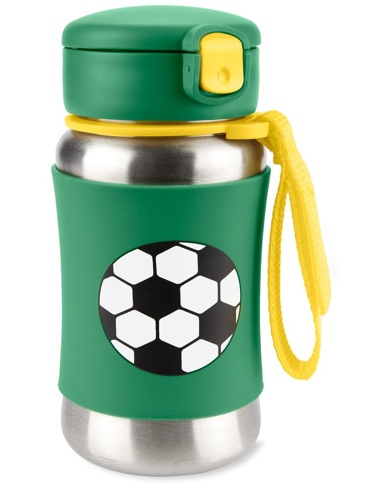 Bouteille &agrave; paille en acier inoxydable Spark Style - Soccer, image 1 sur 2 diapositives