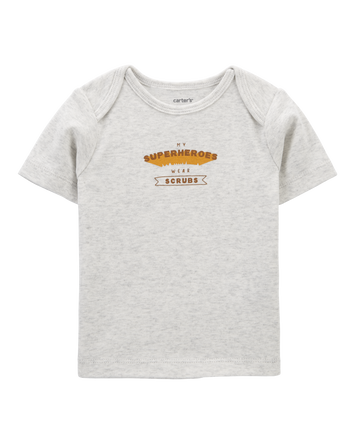 Baby Preemie Superheroes Wear Scrubs Tee, 