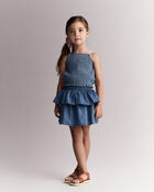 Tout-petit fille - Jupe &agrave; volants en chambray, image 5 sur 6 diapositives