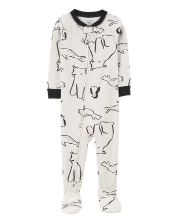 Baby 1-Piece Arctic Animal Print Footie Pyjamas, 