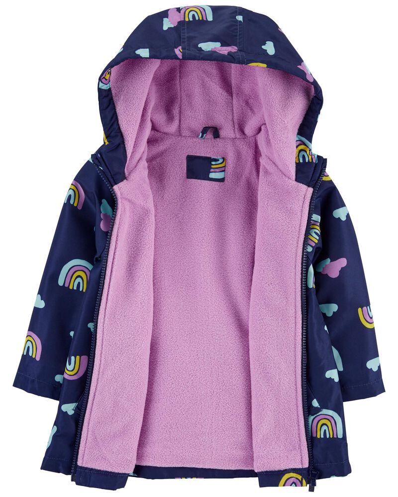 Rainbow Print Rain Jacket, image 2 of 3 slides