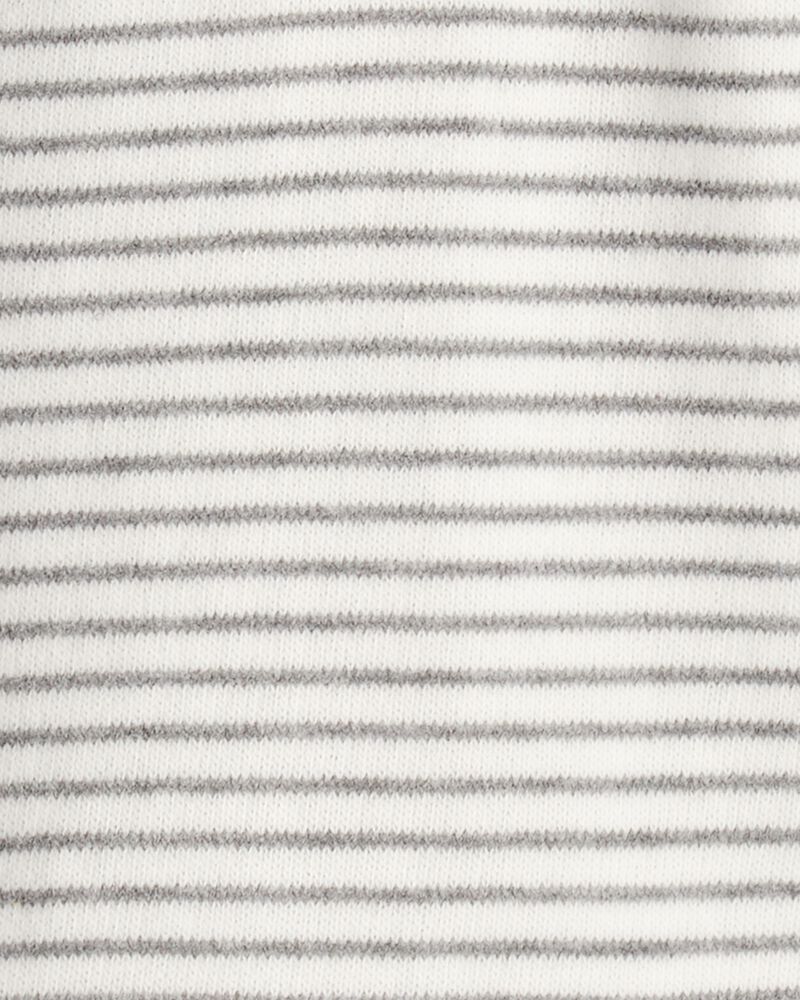 Baby Boy Long-Sleeve Striped Hooded Top - Grey, image 3 of 4 slides