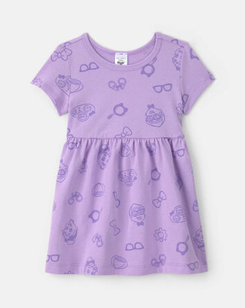 Baby Girl Blippi Short-Sleeve Dress &ndash; Lavender, 