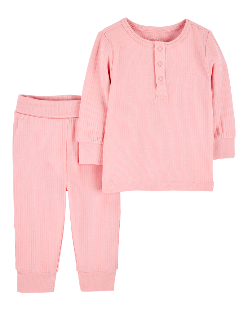 Bébé Ensemble 2 pièces PurelySoft - Rose, image 1 sur 5 diapositives