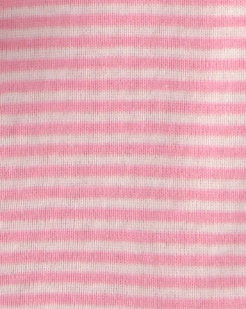 Toddler Girl Ice Cream 100% Cotton Short-Sleeve Snug Fit 4-Piece Pyjama Set - Pink/Ivory, 