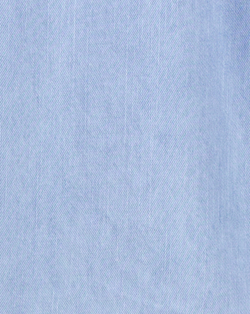 Girls Iconic Denim Jumpsuit - Blue, 