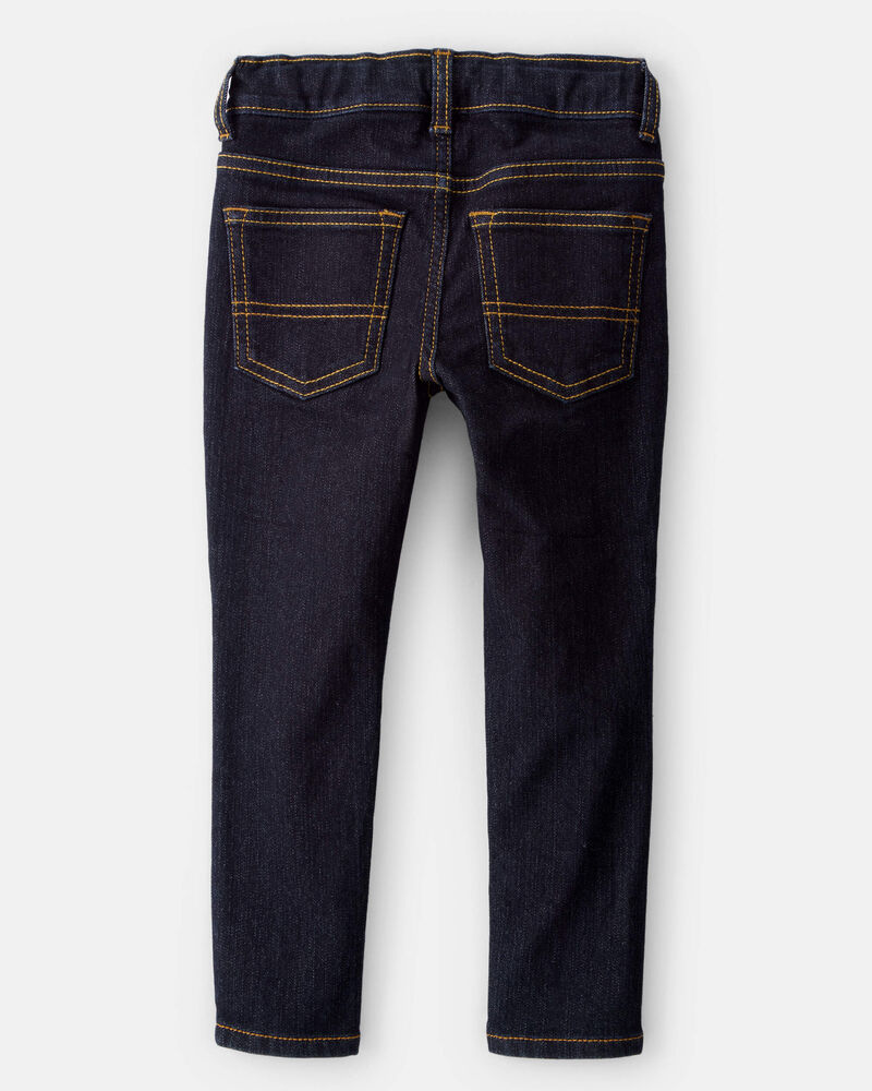 Enfant en bas &acirc;ge Jeans de coupe fuseau &agrave; d&eacute;lavage fonc&eacute;, image 2 sur 3 diapositives