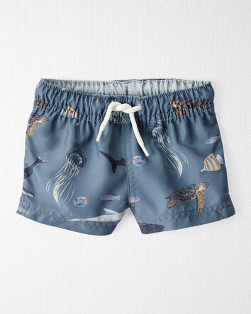 Bébé Short maillot de bain en matériaux recyclés à motifs de l’océan, 