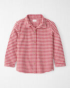 Boys Organic Cotton Button-Front Flannel Shirt, image 1 of 4 slides