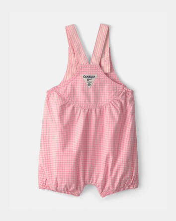 Baby Girl Gingham Shortall - Pink, 