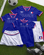 Kids 2-Piece Umbro France Soccer Jersey & Short Set - Blue/Red/White, image 12 of 12 slides
