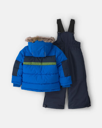 B&eacute;b&eacute; gar&ccedil;on - Habit de neige 2 pi&egrave;ces matelass&eacute; - Bleu royal, 