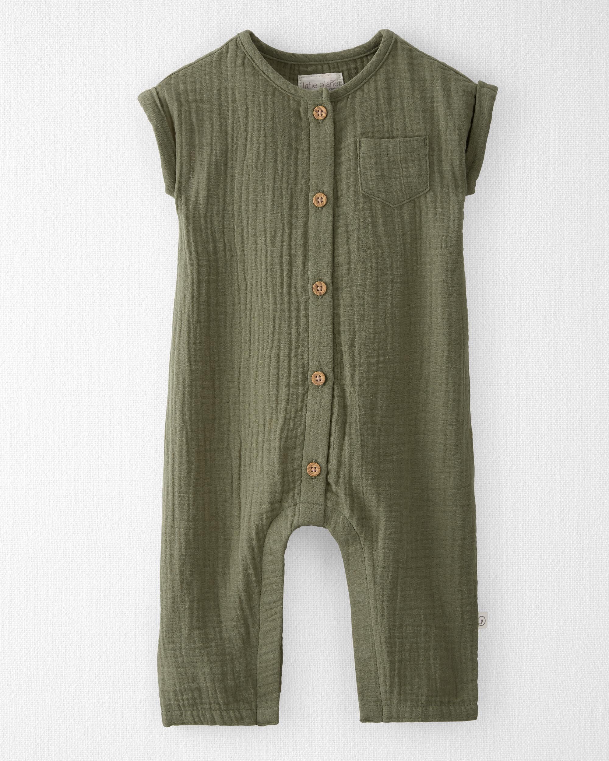 Baby Girls Baby Organic Cotton Gauze Jumpsuit 24M Little Planet
