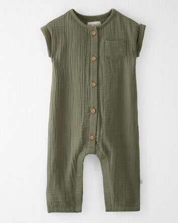 Baby Organic Cotton Gauze Jumpsuit, 