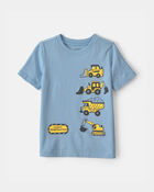 Toddler Boy Construction Graphic Tee - Blue, image 1 of 3 slides