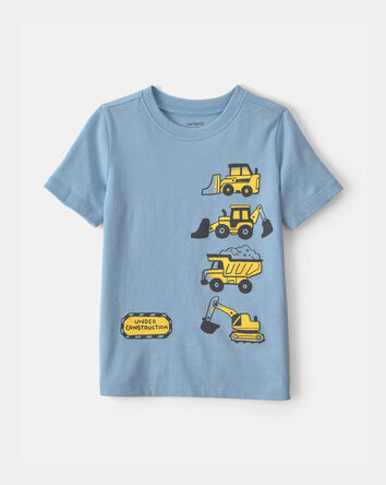 Toddler Boy Construction Graphic Tee - Blue, 
