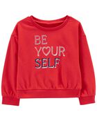 Toddler Girl "Be Yourself" Crewneck , image 1 of 2 slides