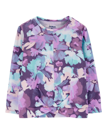 Baby Floral Jersey Long-Sleeve Top - Purple, 