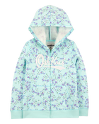 Kid Floral Print OshKosh Jacket - Blue, image 1 of 3 slides