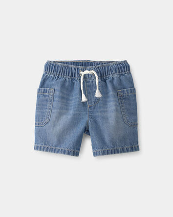B&eacute;b&eacute; gar&ccedil;on - Shorts en Denim avec Cordon de serrage - Bleu, 