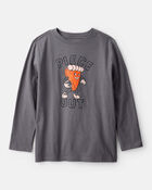 Boys Thanksgiving Pie Long-Sleeve Graphic Tee - Grey, image 1 of 3 slides