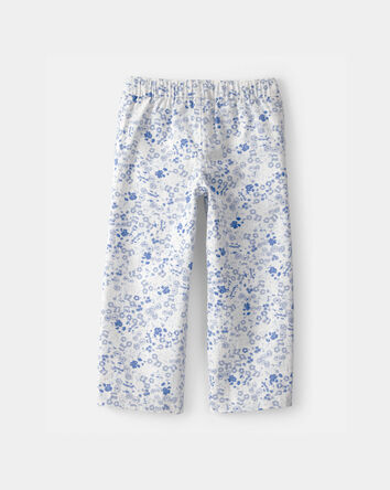 Toddler Girl Floral Wide-Leg Pants - Blue/White, 