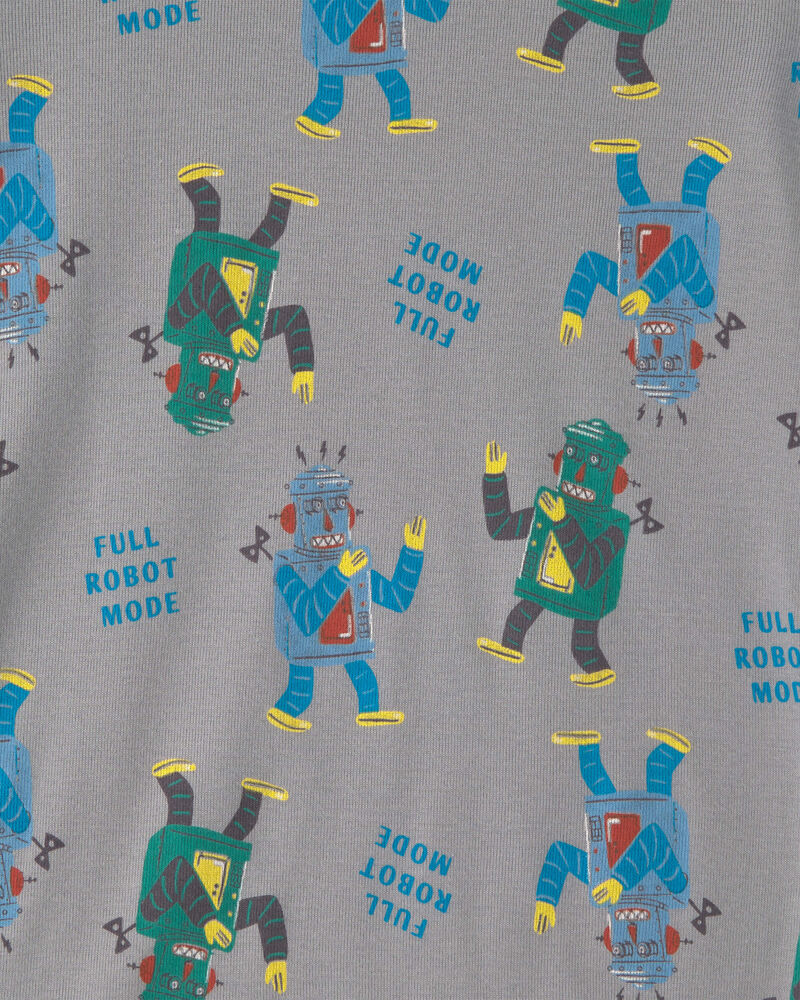 Gar&ccedil;ons - Pyjama 4 pi&egrave;ces en 100 % coton &laquo;Monster vs. Robot Dance Battle&raquo; &ndash; Gris, image 3 sur 4 diapositives