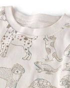 Kid 2-Piece Organic Cotton Pyjama in Pet-Print, image 2 of 4 slides